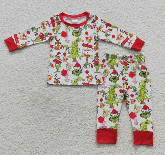 Green Pjs Set - Boys