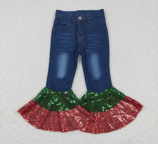 Christmas Denim Bell Bottoms