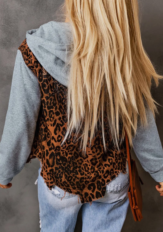 Leopard Ripped Jacket